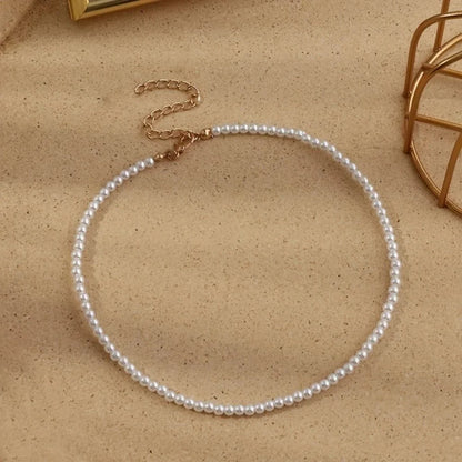 New Simple Imitation Freshwater Pearl Chain Necklace